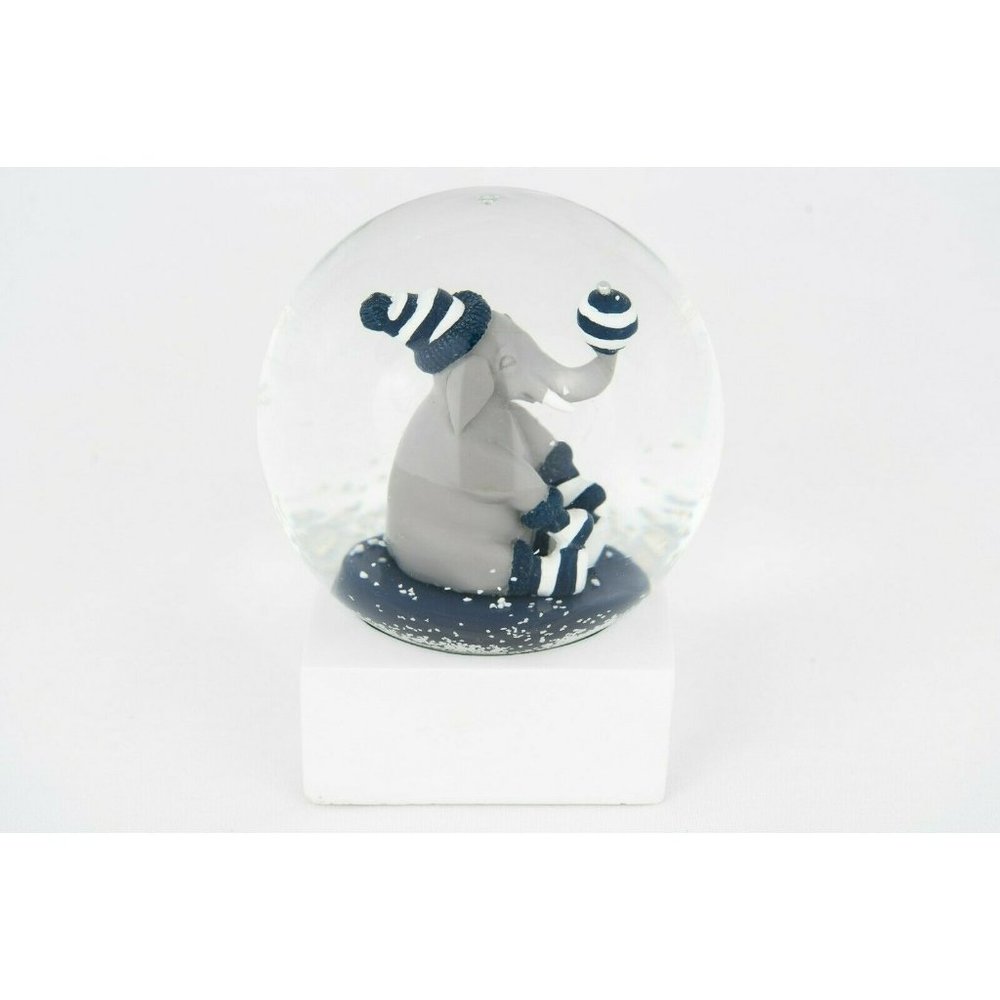 J Crew Snow Globe Christmas Holiday New Year Collector's 2017 Elephant Navy - Picture 4 of 5